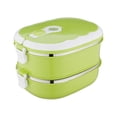 thumbnail image 1 of Stainless Steel Storage Containers with Lids 2-Layer 1800Ml Rectangular Food Lunch Box Stainless Steel Lunch Box Lunch Box Food Storage Box Childrens Lunch Box Hot Food, 1 of 8