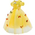 thumbnail image 2 of Girls Princess Dress with Butterflies 5 Layers Fancy Dress Up Costume, 2 of 3