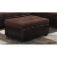 thumbnail image 2 of Coaster Mallory Faux Leather Ottoman in Chocolate, 2 of 3