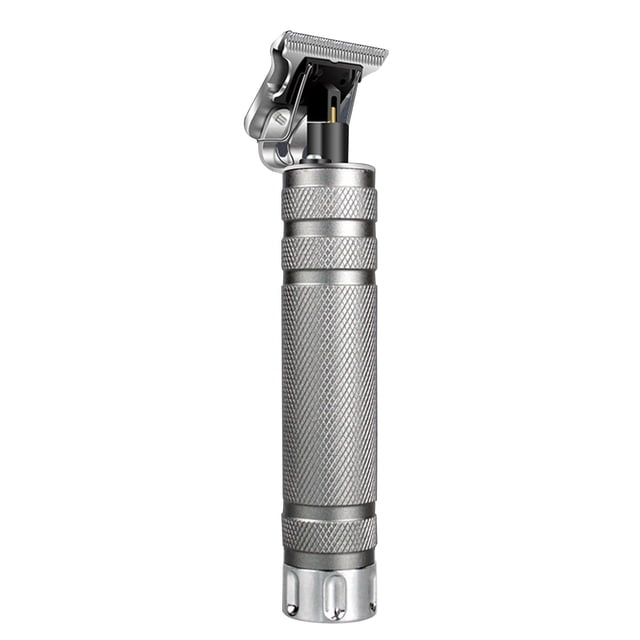 Professional Salon-Grade T-9 Metal Electric Hair Trimmer with Stainless Steel Blade - Lightweight, Compact Design for Precision Fading, Edging & Bald Head Shaving - Includes 3V 1200mAh Lithium