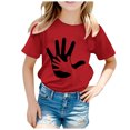 thumbnail image 2 of TZEWGL Hauts à Manches Courtes Imprimés Graphiques Roses Col Rond pour Enfants Vêtements pour Filles Garçons Taille 3-4T, 2 of 4