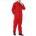 thumbnail image 3 of TOPTIE Workwear Mechanic Coverall 8.5 oz Polyester Cotton Blend Size Regular-Red-XL Regular, 3 of 8