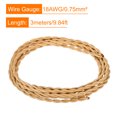 thumbnail image 2 of Unique Bargains Twisted Cloth Covered Wire 2 Core 18AWG 3.0m/9.84ft,Electrical Cable,Flaxen, 2 of 5