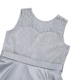 thumbnail image 3 of AAMILIFE Robe Princesse Sans Manches pour Filles en Dentelle Florale et Tulle pour Mariée, Mariage, Bal, Fête, Tenue de Cérémonie, 3 of 5