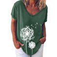 thumbnail image 1 of Birdeem Fashion Woman V Neck Printing T Shirt Blouse Tops Sweatshirt, 1 of 1
