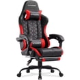thumbnail image 1 of Chaise de jeu inclinable GTRACING avec Bluetooth, coussins ajustables et repose-pieds – Rouge, 1 of 8