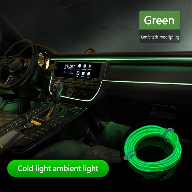 Amzcrzy Kitchen Appliances Car Cold Lamp Interior Guide Led Lamp El Luminous Line 3 Meters + Lighter Car Decorative Lamp Interior Ambient Light Kitchen Utensils Set Kitchen Gadgets