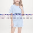 thumbnail image 2 of Économies d'Été! HVOBTTY Ensemble Décontracté 2 Pcs à Manches Courtes pour Filles, Ensemble de Mode Décontracté à Manches Courtes pour Garçons et Filles avec Col Rond, Boutons et Short Imprimé Gris, 7 Ans, 2 of 4