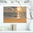 thumbnail image 1 of Design Art - Plage de sable tropical sombre au coucher du soleil, 1 of 1