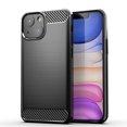 thumbnail image 1 of PANDACO Black Brushed Metal Case for iPhone 13, 1 of 4
