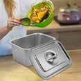thumbnail image 4 of OULII Compost Bin Countertop 1Pack Stainless Steel Compost Bin For Kitchen Counter Top Food Waste Collection Silver, 4 of 8