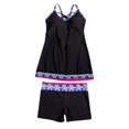 thumbnail image 3 of Betiyuaoe Women's Tankini Swimsuits Split Large Print Beach Bikini Set Solid Color Resort Swimwear Bathing Suits, 3 of 7