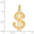thumbnail image 2 of Pendentif Breloque Collier Signe Dollar en Or Jaune 14k Jeu, 2 of 6