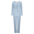 thumbnail image 5 of Tnhcen Ensemble de Pyjama 2 Pcs pour Femmes Ensemble de Détente Col Rond Manches Longues Pantalon Taille avec Poches P-3TG, 5 of 5
