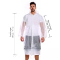 thumbnail image 3 of PVCS Ponchos de Pluie Transparents pour Adultes Réutilisables, Imperméables pour Femmes Hommes avec Capuchon, 3 of 8