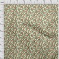 thumbnail image 4 of oneOone Tissu Flex Coton Marron Floral Matériel de Robe Tissu Imprimé Tissu au Mètre 40 Pouces de Large, 4 of 5