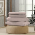 thumbnail image 1 of Color sense Twin XL Blush Brushed Cool & Crisp Cotton Blend Percale 3-Piece Bedsheet Set, 1 of 4
