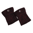 thumbnail image 2 of Red Socks Winter Warm Boot Cuffs Crochet Knitted Boot Cuffs Short Leg Boot Topper Socks Short Ankle with Slouch Button Design for Women Girls, 2 of 5