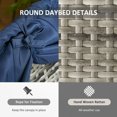 thumbnail image 4 of Outsunny Chaise Longue de Patio avec Canapé-Lit Rond Coussiné 4 Pcs Bleu Foncé, 4 of 10