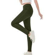 Yuyuzo Leggings for Women High Waisted Stretchy Classic Solid Color Belly Control Workout Athletic Tights