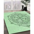 thumbnail image 3 of Ahgly Tapis d'Intérieur Lavable en Machine Carré Vert Menthe, 4 Pieds Carré, 3 of 7
