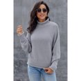thumbnail image 4 of Women's Oversized Chunky Batwing Long Sleeve Turtleneck Sweater, 4 of 11