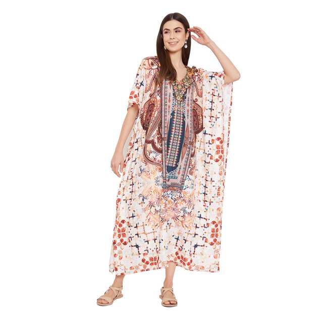Oussum Caftan pour Femmes Robe Été Ample Décontractée Grande Taille Robe de Soirée Imprimée Caftan Long pour Dames Robes Élégantes en Ligne
