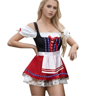 DuoJiaJ Womens Strap Oktoberfest Dress