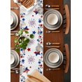 thumbnail image 4 of 4th of July Table Runner 72 Inches Long Cotton Linen Kitchen Dinner Table Runners,Independence Day Burlap Tablerunner for Dresser/Party/Wedding Freedom Stars Blue Red Memorial Patriotic Flag 14"x72", 4 of 6