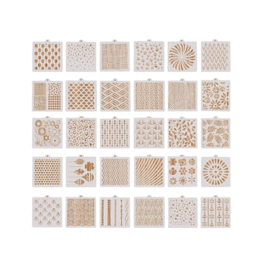 30x Art Craft Stencil Journal Tool Drawing Stencils for Painting Floor Decor