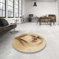 thumbnail image 4 of Ahgly Company Tapis d'Intérieur Lavable en Machine Carré Transitionnel Brun Cannelle, 4 Pieds Carré, 4 of 7