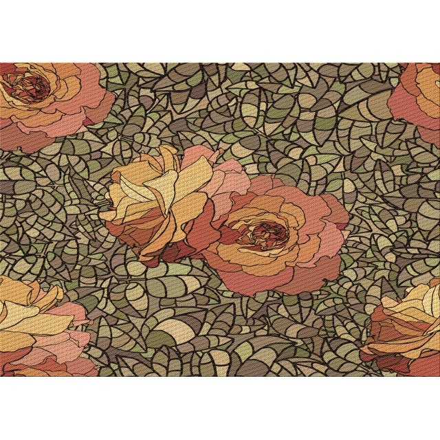 Ahgly Company Tapis d'Intérieur Rectangulaire Transitionnel Rouge Brun Lavable à la Machine, 8 Pieds x 10 Pieds