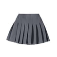 thumbnail image 1 of MIASHUI Jupe Plissée Mini pour Filles Taille Haute Tennis Uniforme Scolaire Jupes, Gris, 7-8 Ans, 1 of 5