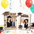 thumbnail image 2 of Kjfeif Class of 2026 Graduation Photo Frame Graduation Themed Display Stand with Cap and Diploma Design Natural Wood Finish for Kindergarten Preschool High School Gift, 2 of 8