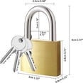 thumbnail image 2 of SUTENGDA Small Keyed Padlocks 4 Pcs 30mm Solid Brass Padlock with Same Keys 12 Pcs  Solid Brass Padlock with Key for Gate  Gym Locker  Tool Box, 2 of 7