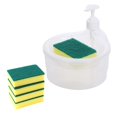 thumbnail image 2 of Dish Soap Dispenser and Sponge Holder, Empty 1000ml Capacity Liquid Pump Bottle Clear, 2 of 9