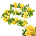 thumbnail image 1 of Artificial Rose Garland Hanging Simple Faux Rose Vine Floral Garland Decoration, 1 of 10