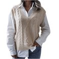 thumbnail image 1 of Gilet Tricoté Creux Décontracté pour Femmes, 1 of 2
