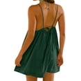 thumbnail image 2 of Sentmoon Robe de Fête Bohème Sans Manches à Col Rond Robes de Vacances Été Couleur Unie Coupe Régulière Robe à Bretelles Spaghetti Femme Respirante pour l'Été et Temps Chaud Vert P, 2 of 5