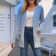 thumbnail image 2 of Gubotare Cardigans pour Femmes avec Poches, Décontractés, Légers, à devant Ouvert, Chandails Cardigan pour Femmes (Bleu Pâle,m), 2 of 8