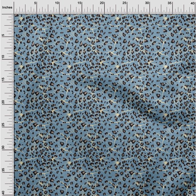 oneOone Polyester Lycra Fabric Leopard Animal Skin Fabric Prints by Yard 56 Inch Wide
