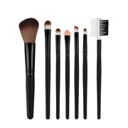 EGNMCR Eyeshadow 7 Pcs Wood Makeup Brush EyeShadow Brush Cosmetics Blending Brush Tool Makeup Brush
