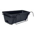thumbnail image 2 of Langgg Balcony Railing Planter Flower Pot Vase Basket Outdoor Gardens And Spaces Easy To Install dark gray, 2 of 6