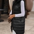 thumbnail image 1 of Drppepioner Gilet à Capuche Uni pour Femmes, Fermeture Éclair, Sans Manches, avec Poches, Veste Mi-Longue, 1 of 4