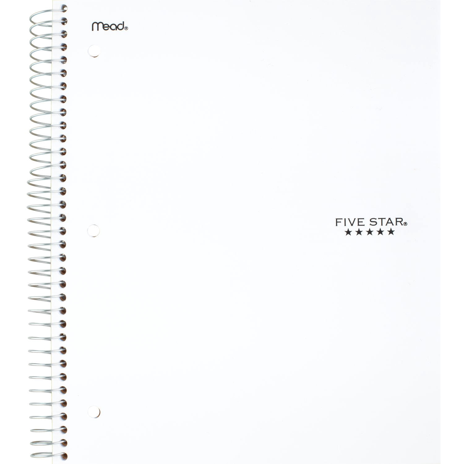 Five Star® 3 Subject 300pg Notebook 11" White