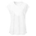 thumbnail image 4 of T-shirt Décontracté pour Femmes, Uni, Col Rond, Coupe Ample, Manches Courtes, Chandail à Enfiler, 4 of 9