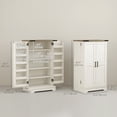 thumbnail image 3 of HOMCOM Kitchen Pantry Storage Cabinet with Adjustable Shelves Cream White, 3 of 10