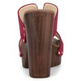 thumbnail image 3 of BLISSFUL STEP Women's Faux Suede Platform High Block Heel Slides Sandals, 3 of 6