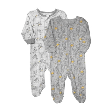 Disney Baby Unisex Organic Cotton Pooh Sleeper 2-Pack