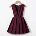 thumbnail image 2 of FhsagQ Jupes pour Filles Taille 14-16 Robes Courtes pour Filles pour l'École Tenue Décontractée Jupe Chasuble Plissée pour Enfants avec Bretelles Ajustables Rouge Taille 4-5 Ans, 2 of 3